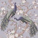 Product Image 3 for Laura Ashley Belvedere Pale Iris Peacocks Botanical Wallpaper from Graham & Brown
