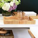 Product Image 4 for Rectangle Scalloped Edge Tray In Rattan from Worlds Away