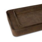 Product Image 3 for Derby Rectangle Leather Tray Set - Brown from Regina Andrew Design