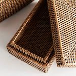 Product Image 3 for Burma Rattan Rectangular Lidded Boxes, Set Of 2 from Napa Home And Garden