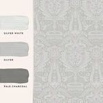 Product Image 4 for Laura Ashley Heraldic Slate Grey Damask Wallpaper from Graham & Brown
