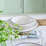 Product Image 3 for Beja Ceramic Stoneware Plate, Set of 6 - White & Blue from Costa Nova