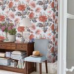 Product Image 2 for Laura Ashley Maryam Crimson Floral Wallpaper from Graham & Brown