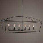 Product Image 4 for Clayton 6 Light Linear Chandelier from Uttermost