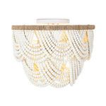 Product Image 1 for Lorelei White Wood-Bead Flush Mount from Regina Andrew Design