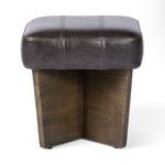 Product Image 3 for Chaz Small Leather Ottoman - Sonoma Black from Four Hands