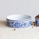 Product Image 3 for Maizy Large 8-cup Stoneware Floral-Design Pet Bowl from Creative Co-Op
