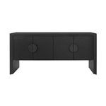 Product Image 1 for Colt Four Door Buffet In Black Painted Grasscloth With Black Oak Handles from Worlds Away