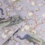 Product Image 1 for Laura Ashley Belvedere Pale Iris Peacocks Botanical Wallpaper from Graham & Brown