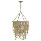 Product Image 6 for Bremen 4 Light Warm Brass With Natural Rattan Pendant from Savoy House