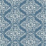 Product Image 1 for Timbre Damask Blue Salt Premium Matte Wallpaper from Mitchell Black