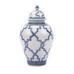 Product Image 2 for Blue & White Greek Key Grids Porcelain Temple Jar from Legend of Asia