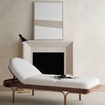 Product Image 11 for Rhythm Upholstered Natural Walnut Chaise from Caracole