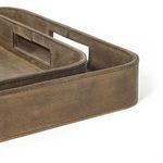 Product Image 2 for Derby Rectangle Leather Tray Set - Brown from Regina Andrew Design