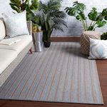 Product Image 6 for Topsail Indoor/ Outdoor Striped Light Blue/ Taupe Rug from Jaipur