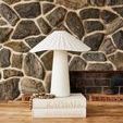 Product Image 3 for Chanterelle 1 Light Textured White Table Lamp from Troy Lighting