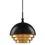 Product Image 3 for Salviati Large Black & Gold Pendant from Currey & Company