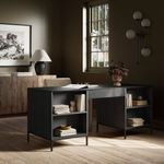 Product Image 11 for Trey Black Wash Poplar Executive Desk from Four Hands