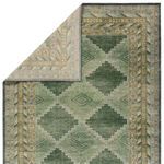 Product Image 3 for Enfield Handknotted Trellis Green / Blue Rug from Jaipur 