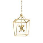 Product Image 1 for Kendall 6-Light Modern Geometric Vintage Gold Leaf Small Lantern from Mitzi
