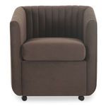 Product Image 1 for Jane Rolling Dining Chair Brown Velvet from Moe's