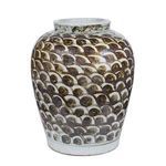 Product Image 2 for Rusty Brown Jar With Fish Scale Pattern from Legend of Asia