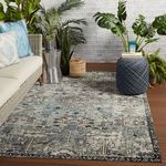 Product Image 5 for Ansilar Indoor/ Outdoor Medallion Blue/ Gray Rug from Jaipur