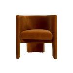 Product Image 1 for Lansky Three Leg Fully Upholstered Barrel Chair In Rust Velvet from Worlds Away
