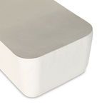 Product Image 3 for Basil Outdoor Large Rectangle Aluminum Coffee Table - Matte White Cast Aluminum from Four Hands
