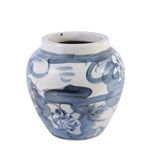 Product Image 5 for Blue & White Porcelain Twisted Flower Open Top Jar from Legend of Asia