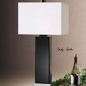 Product Image 2 for Hilarion Black Glass Lamp from Uttermost