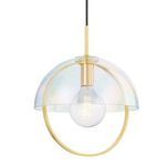 Product Image 1 for Meriah Large Iridescent Glass Shade Pendant Light from Mitzi