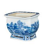 Product Image 1 for Blue & White Porcelain Landscape Foot Bath from Legend of Asia