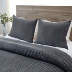 Product Image 2 for Zuma Large Decorative Bed Pillow with Insert - Charcoal from Pom Pom at Home