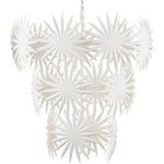 Product Image 1 for Bismarkia Large White Chandelier from Currey & Company