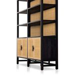 Product Image 3 for Caprice Wide Wooden Bookshelf - Black Wash Mango from Four Hands