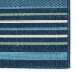 Product Image 5 for Elara Indoor/ Outdoor Striped Blue/ Green Rug from Jaipur