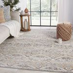 Product Image 9 for Edlynne Damask Light Gray/ Light Blue Rug from Jaipur 