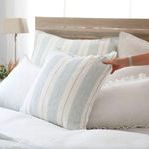 Product Image 3 for Laguna 20" Linen Accent Pillow with Insert - Ocean / Natural from Pom Pom at Home