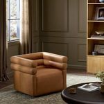 Product Image 25 for Evie Upholstered Palermo Cognac Leather Swivel Chair from Four Hands