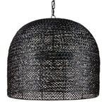 Product Image 4 for Piero Medium Black Woven Pendant from Currey & Company