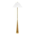 Product Image 1 for Indie 1-Light Modern Aged Brass & Rattan Floor Lamp from Mitzi