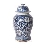Product Image 2 for Blue & White Dynasty Curly Vine & Flower Porcelain Temple Jar from Legend of Asia