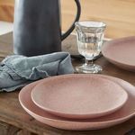 Product Image 3 for Livia Ceramic Stoneware Dinner Plate, Set of 6 - Mauve Rose from Costa Nova