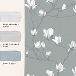 Product Image 4 for Laura Ashley Magnolia Grove Slate Floral Wallpaper from Graham & Brown