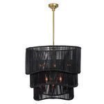 Product Image 1 for Nimes Gold Base Black Rattan Chandelier from Regina Andrew Design