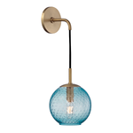 Product Image 1 for Rousseau 1 Light Wall Sconce Blue Glass from Hudson Valley