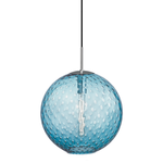 Product Image 1 for Rousseau 1 Light Pendant Blue Glass from Hudson Valley
