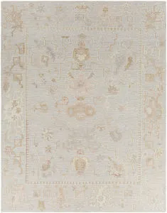 Product Image 1 for Revere Vintage-Inspired Hand-Knotted Gray / Taupe Rug - 9' x 12' from Surya