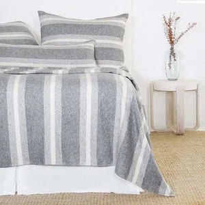 Product Image 1 for Alpine King Cotton Blanket - Grey / Ivory from Pom Pom at Home